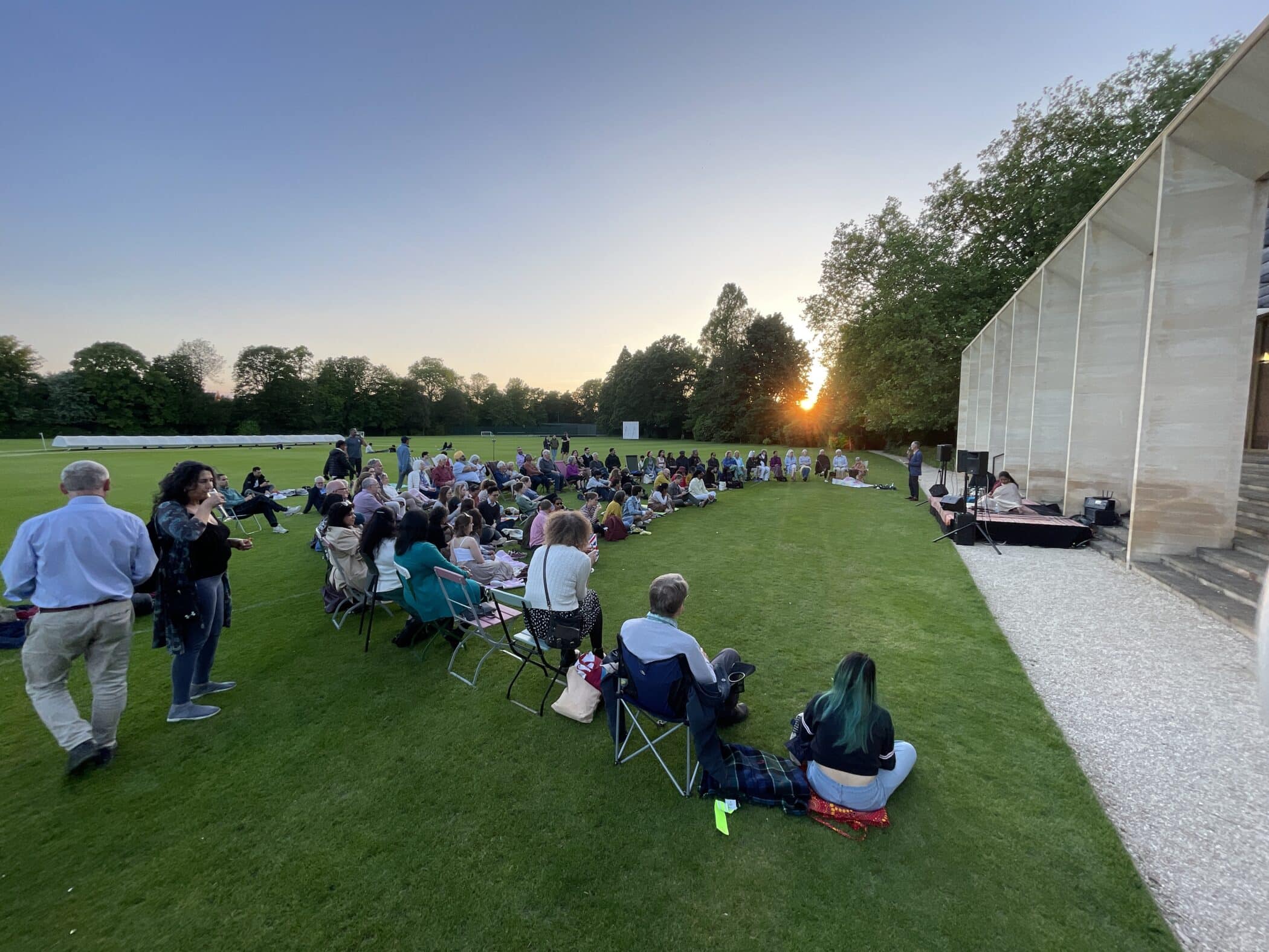 Audience at an outdoor concert